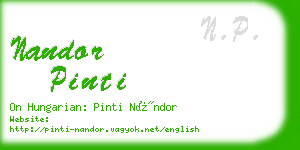 nandor pinti business card